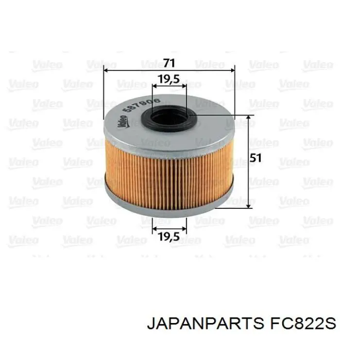 FC822S Japan Parts фільтр паливний