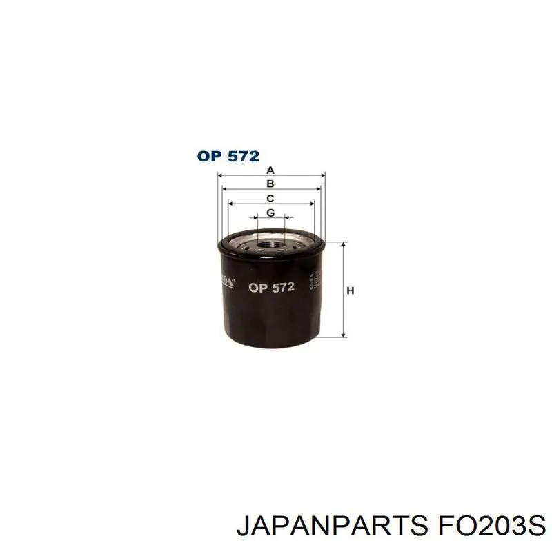 Фільтр масляний Japan Parts FO203S