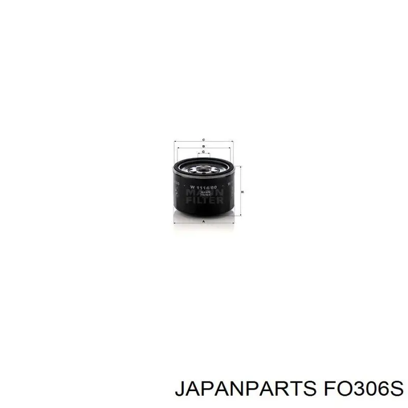 Купити FO306S Japan Parts Фільтр очищення масла відцентровий