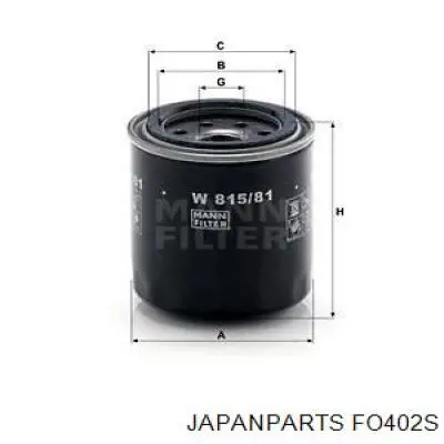 Масляний фільтр FO402S Japan Parts