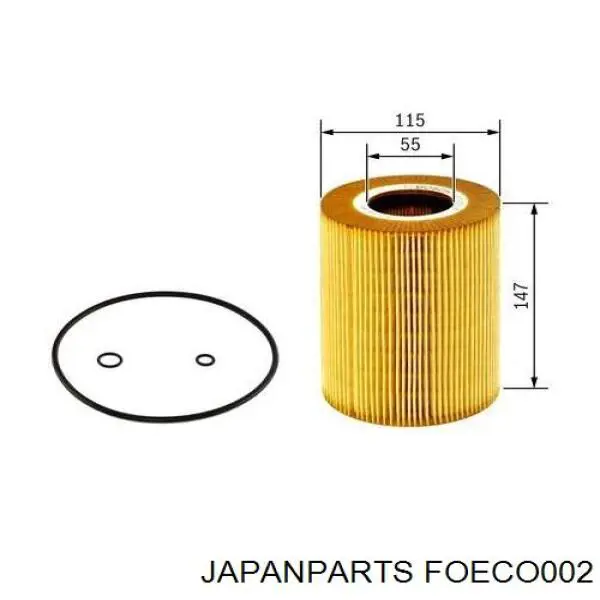 FOECO002 Japan Parts фільтр масляний