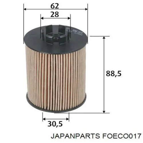 FOECO017 Japan Parts Фільтр масла