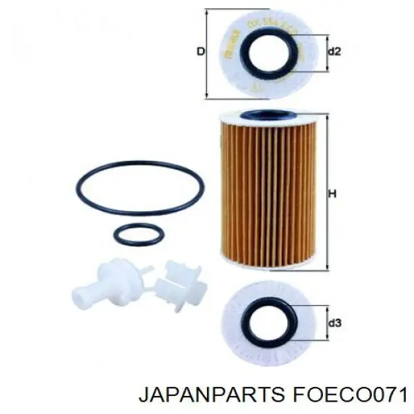 Купити FOECO071 Japan Parts Фільтр очищення масла відцентровий