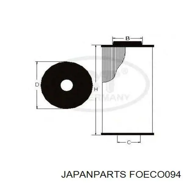 Фільтр масляний Japan Parts FOECO094