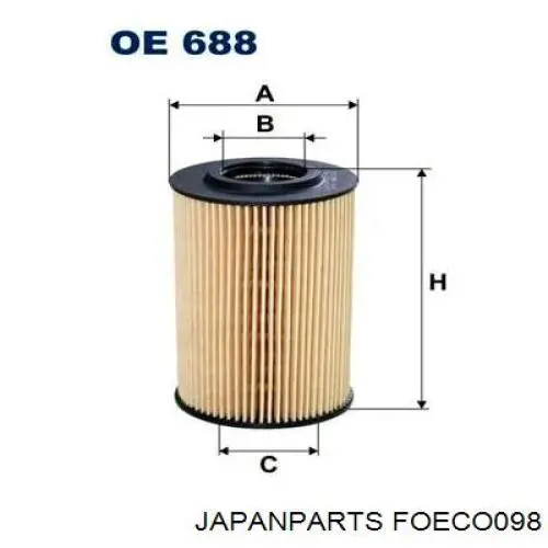 Купити FOECO098 Japan Parts Фільтр очищення масла відцентровий