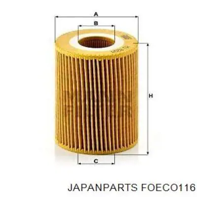 Масляний фільтр FOECO116 Japan Parts