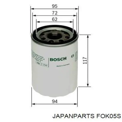FOK05S Japan Parts Фільтр масла