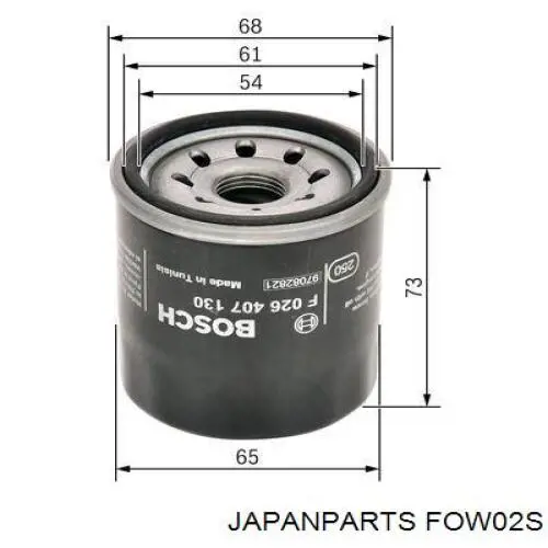 FOW02S Japan Parts фільтр масляний
