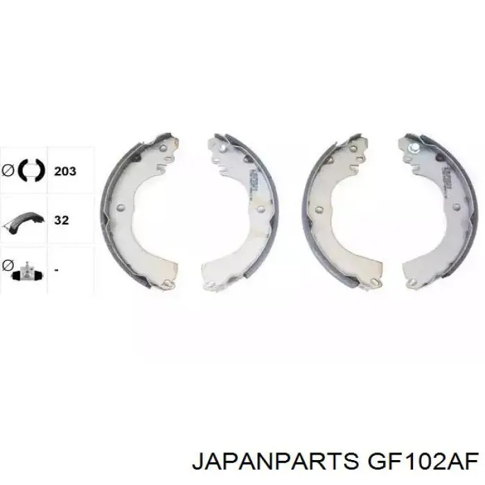 Колодки гальмові задні, барабанні Japan Parts GF102AF ціна, від 21.00 USD