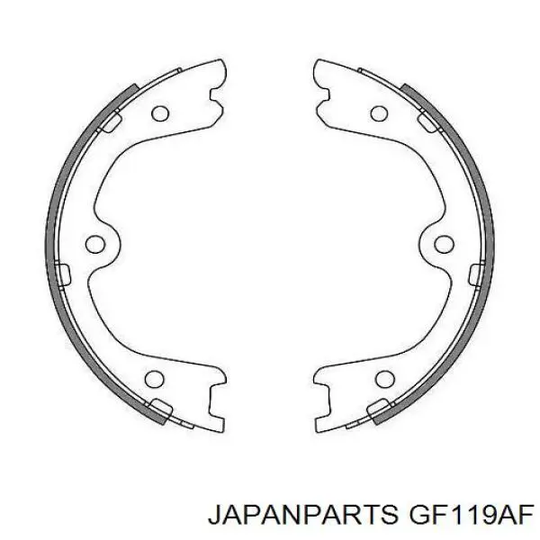 GF119AF Japan Parts Гальмівні колодки ручника