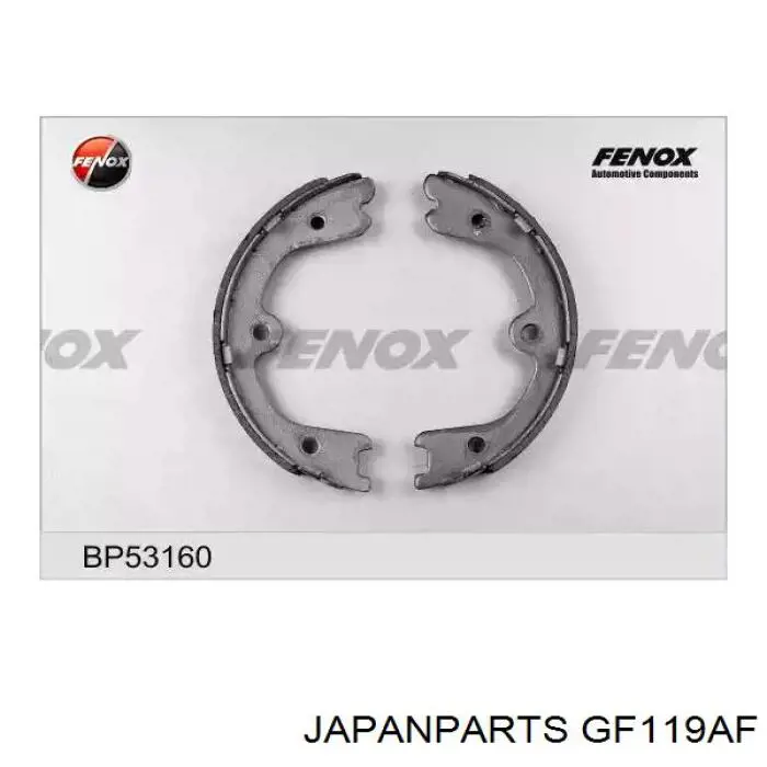 Колодки ручника / стоянкового гальма Japan Parts GF119AF ціна, від 24.73 USD
