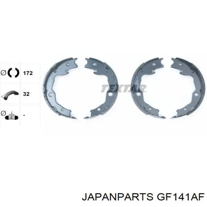 Колодки ручника/стоянкового гальма GF141AF Japan Parts