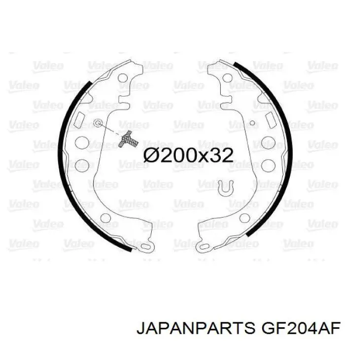 Купити GF204AF Japan Parts Колодки гальмові задні, барабанні