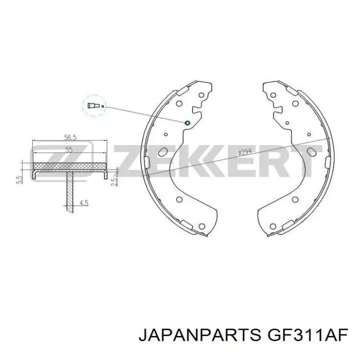 Колодки гальмові задні, барабанні Japan Parts GF311AF ціна, від 39.56 USD