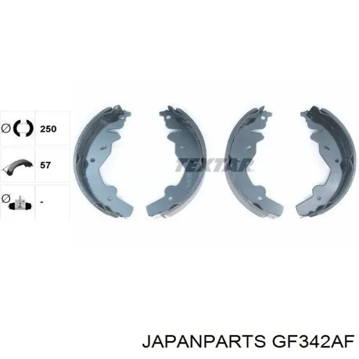 Колодки гальмові задні, барабанні GF342AF Japan Parts