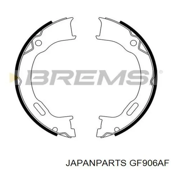 Колодки ручника / стоянкового гальма Japan Parts GF906AF ціна, від 20.26 USD