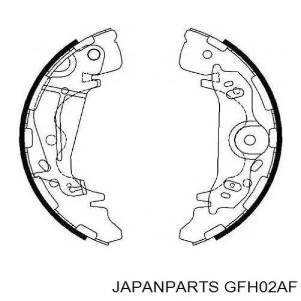 Гальма робочі задні ножні і гальмівні барабани Japan Parts GFH02AF