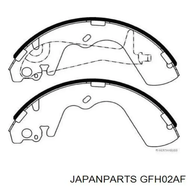 Купити GFH02AF Japan Parts Колодки гальмові задні, барабанні
