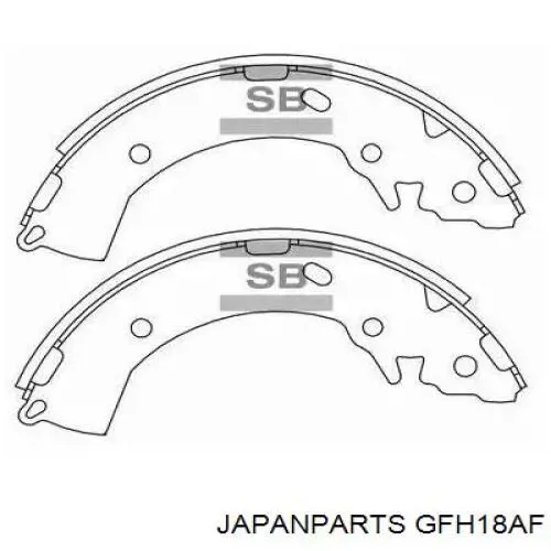Колодки гальмові задні, барабанні GFH18AF Japan Parts