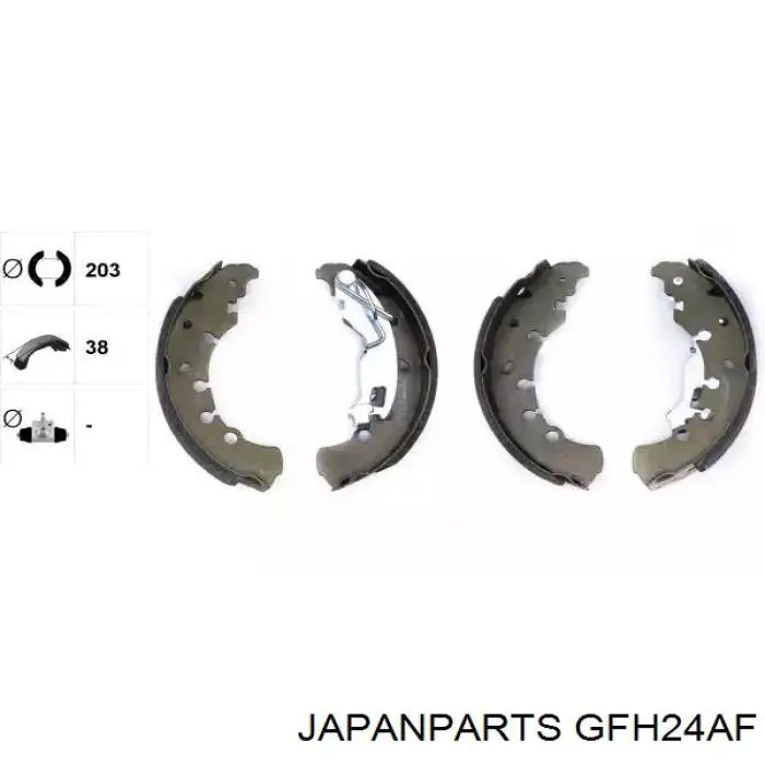 Колодки стоянкового гальма Japan Parts GFH24AF