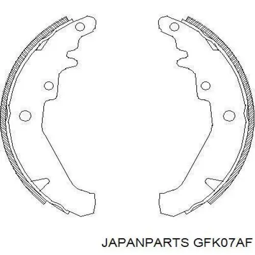 GFK07AF Japan Parts Колодки гальмівні задні, барабанні