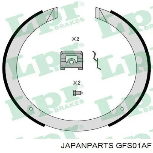 Купити GFS01AF Japan Parts Гальмівні колодки гальма стоянки