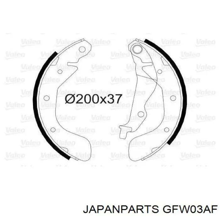 Купити GFW03AF Japan Parts Колодки гальмові задні, барабанні