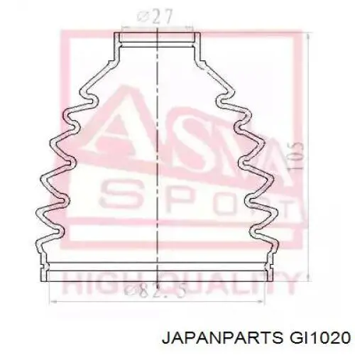 ШРУС зовнішній Japan Parts GI1020