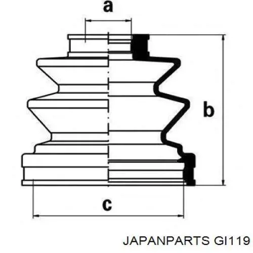 GI119 Japan Parts Граната зовнішня