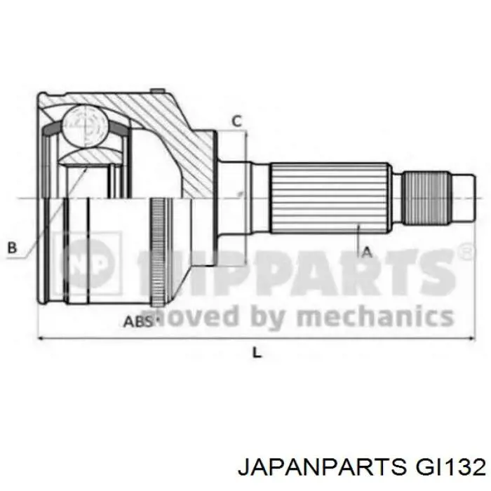 ШРУС зовнішній передній GI132 Japan Parts