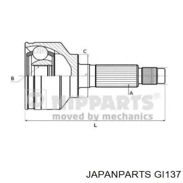 Купити GI137 Japan Parts Шарнір приводу зовнішній