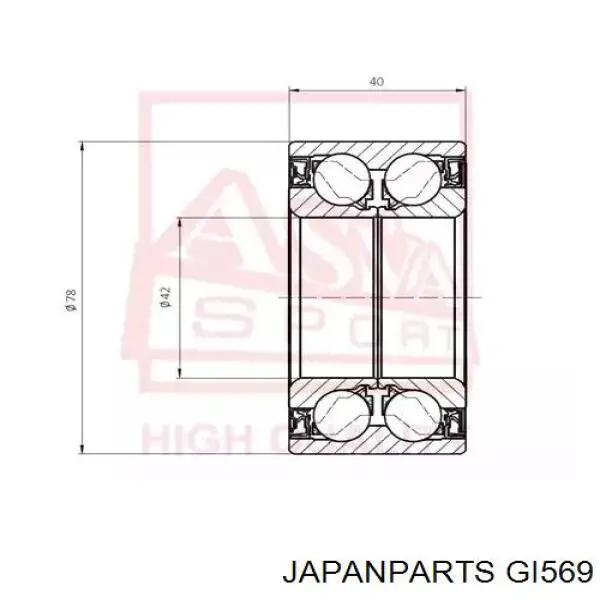 Купити GI569 Japan Parts Шарнір приводу зовнішній