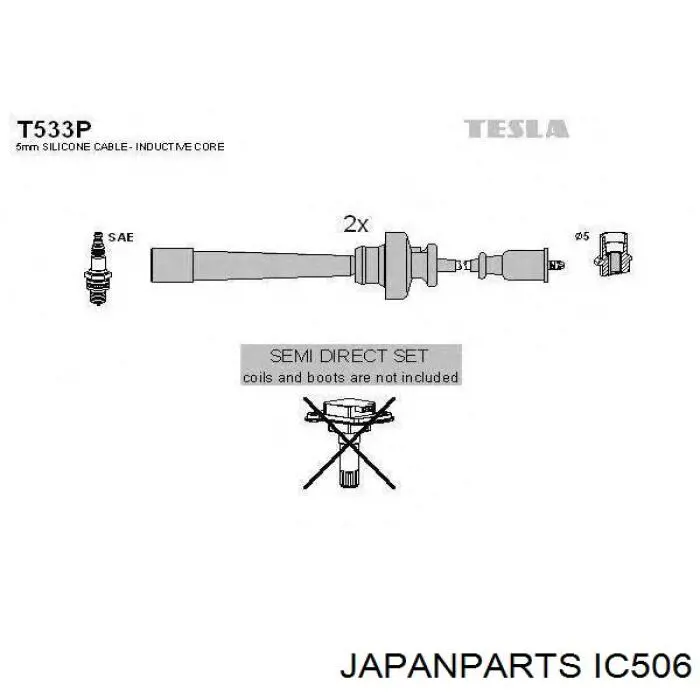 Дріт високовольтний, комплект IC506 Japan Parts