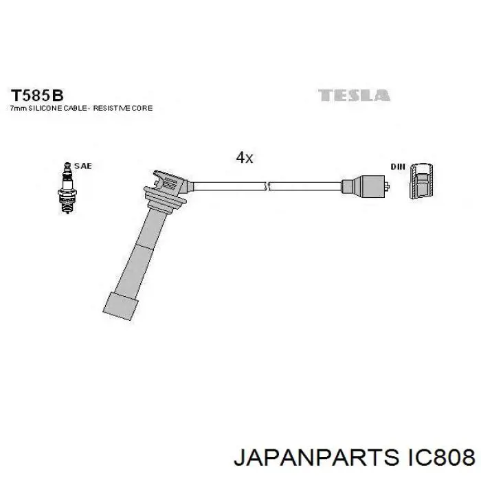 Купити IC808 Japan Parts Провід високовольтні, комплект