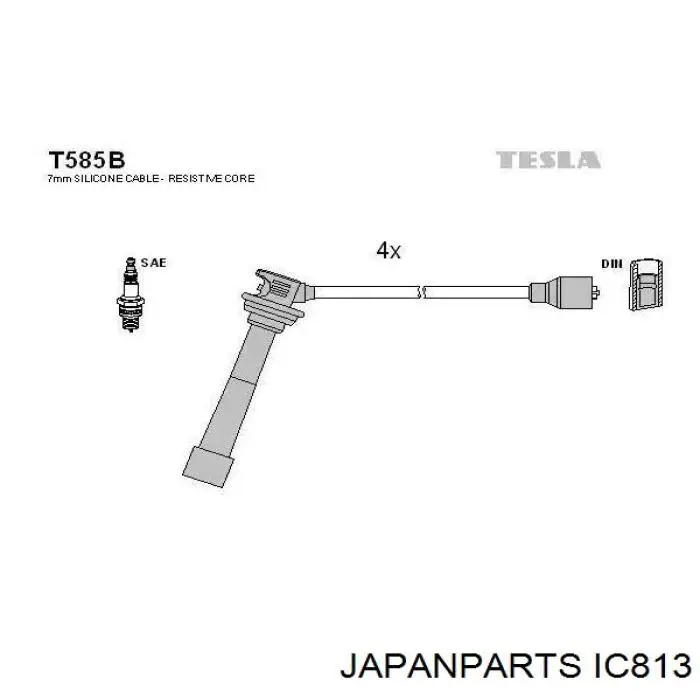 Дріт високовольтні, комплект IC813 Japan Parts