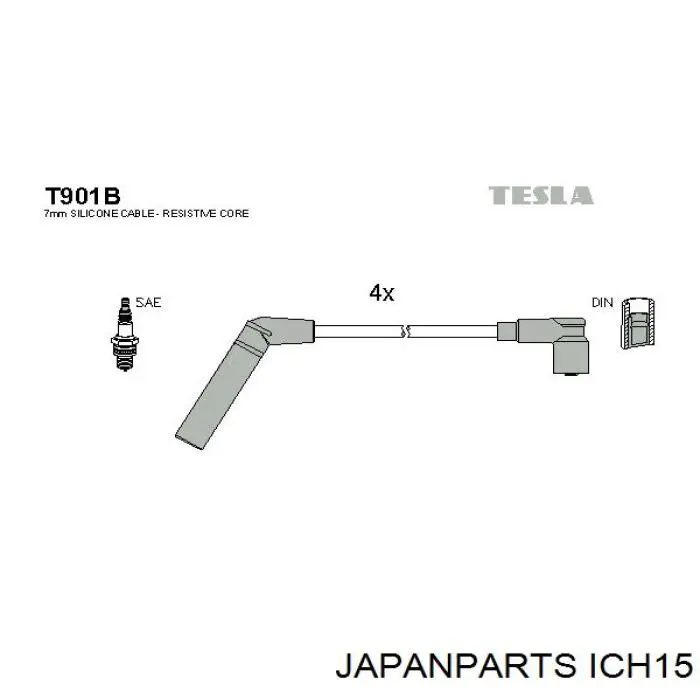 ICH15 Japan Parts дріт високовольтні, комплект