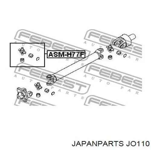 Купити JO110 Japan Parts Хрестовина карданного валу, переднього