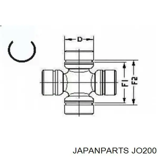 Купити JO200 Japan Parts Хрестовина карданного валу