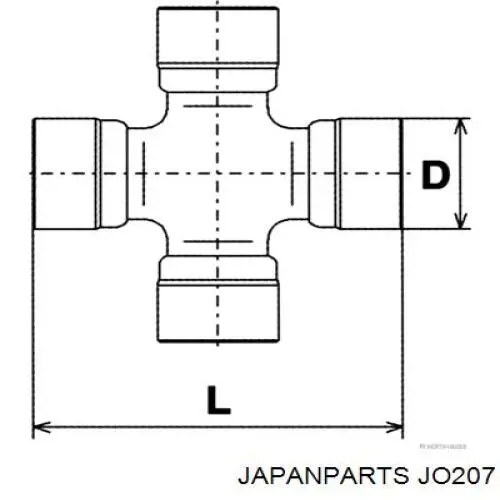 JO207 Japan Parts хрестовина карданного валу