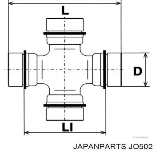 Хрестовина карданного валу Japan Parts JO502 ціна, від 15.56 USD