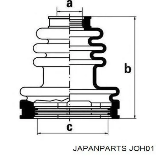 Хрестовина карданного валу, переднього JOH01 Japan Parts