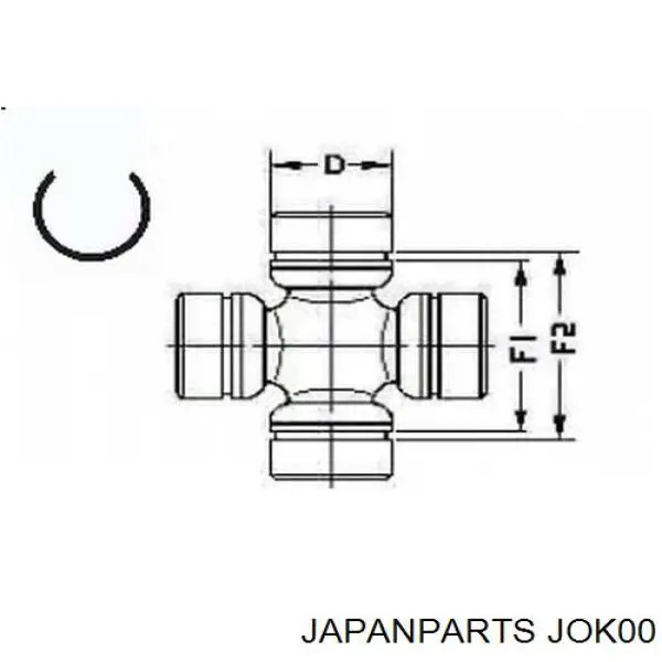 Хрестовина карданного валу, заднього Japan Parts JOK00