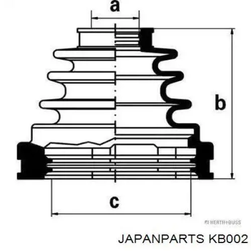 Пильник ШРКШ зовнішній Japan Parts KB002