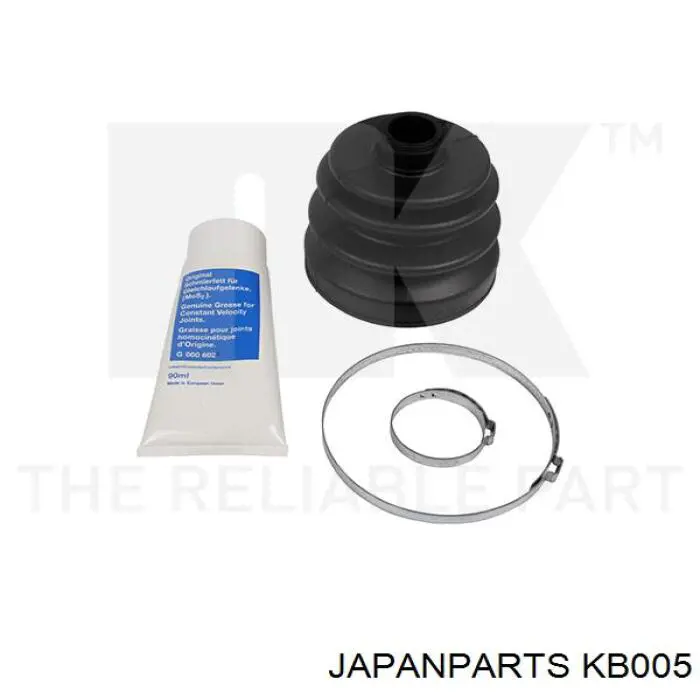KB005 Japan Parts пильник шруса зовнішній, передній піввісі