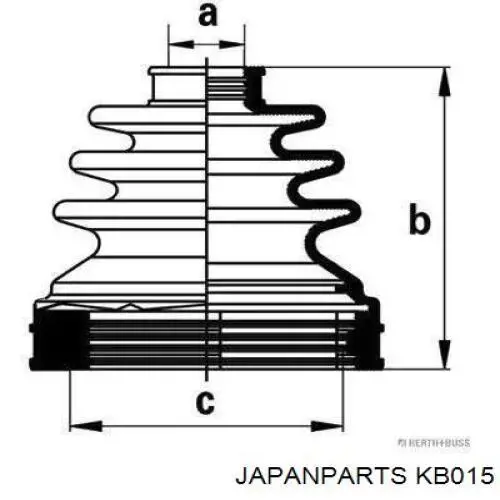 Пильник ШРКШ зовнішній Japan Parts KB015