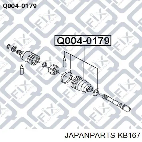 Пильник гранати внутрішній, передній півосі Japan Parts KB167 ціна, від 12.83 USD