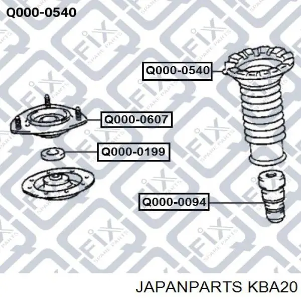 Буфер-відбійник амортизатора переднього Japan Parts KBA20 ціна, від 5.32 USD