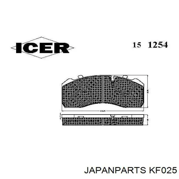 Комплект зчеплення (3 частини) Japan Parts KF025 ціна, від 80.63 USD