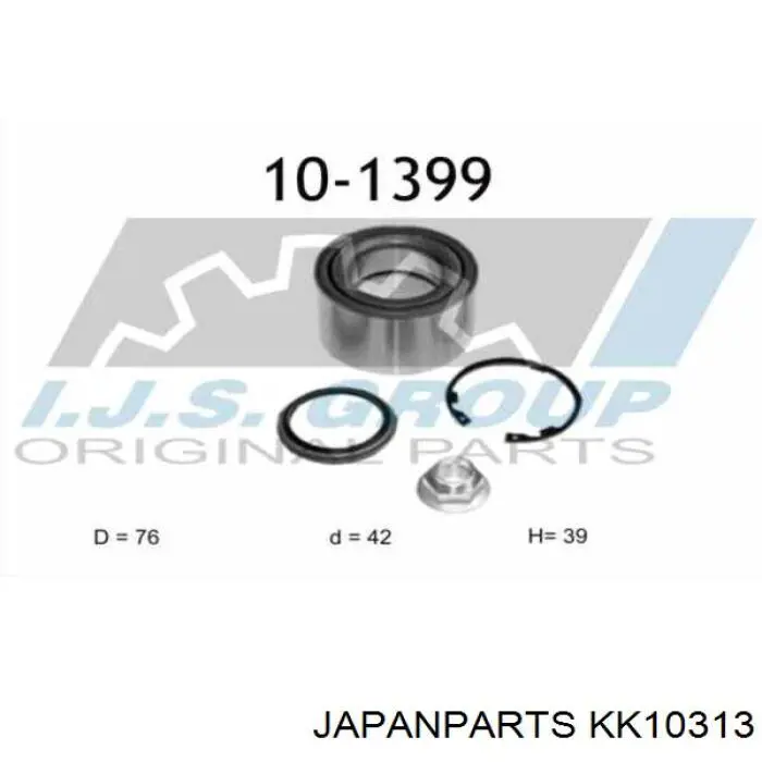 Купити KK10313 Japan Parts Підшипник ступиці передньої