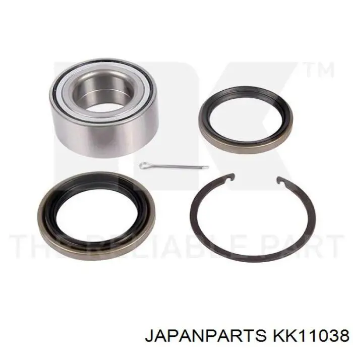 Комплект підшипник маточини передньої Japan Parts KK11038 ціна, від 18.10 USD